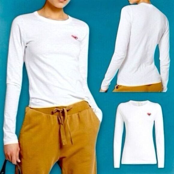 Rag & Bone Embroidered Heart Long Sleeve Tee - Picture 8 of 16